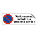 Stationnement interdit sur propriété privée !