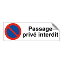 Passage privé interdit