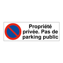 Propriété privée. Pas de parking public