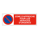 Zone d'approche pour les services d'urgence