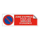 Zone d'approche pour les services d'urgence