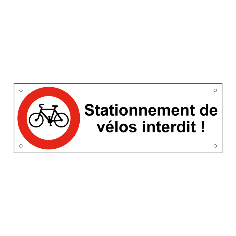 Stationnement de vélos interdit !
