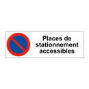 Places de stationnement accessibles