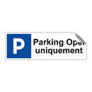 Parking Opel uniquement