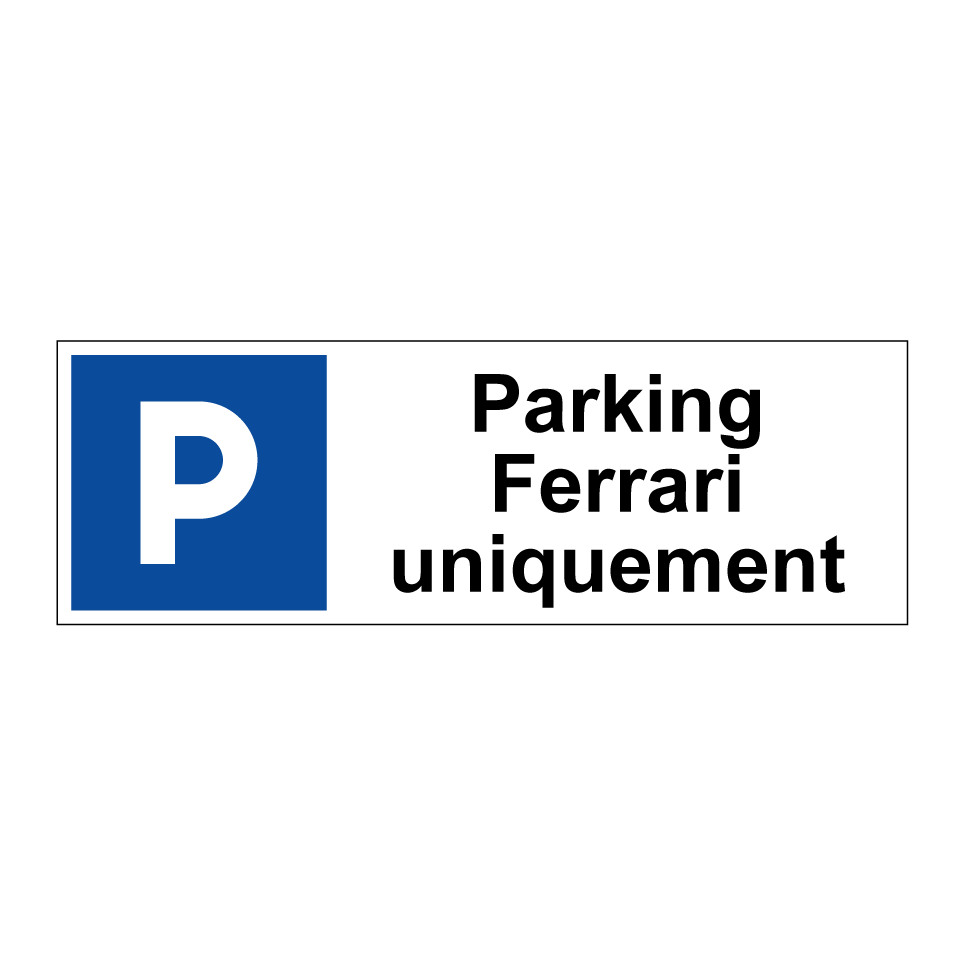 Parking Ferrari uniquement