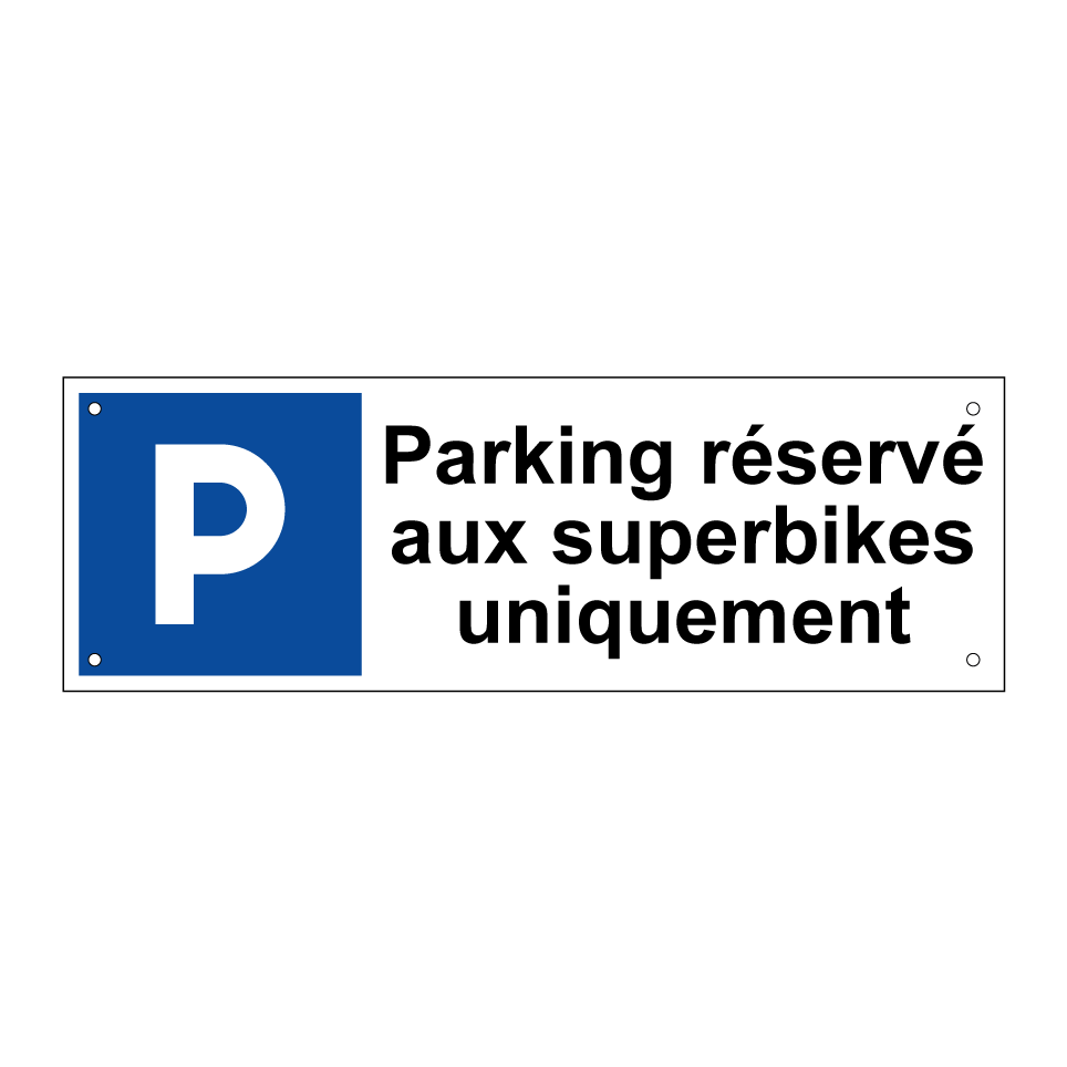 Parking réservé aux superbikes uniquement