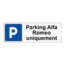 Parking Alfa Romeo uniquement