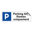 Parking Alfa Romeo uniquement
