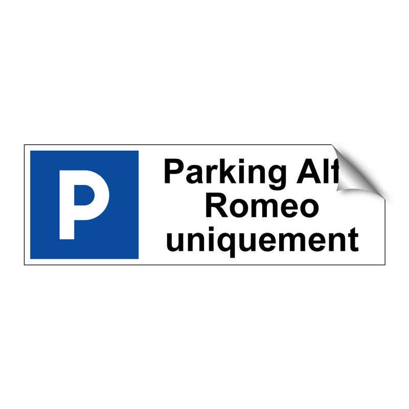 Parking Alfa Romeo uniquement