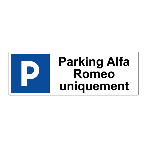 Parking Alfa Romeo uniquement