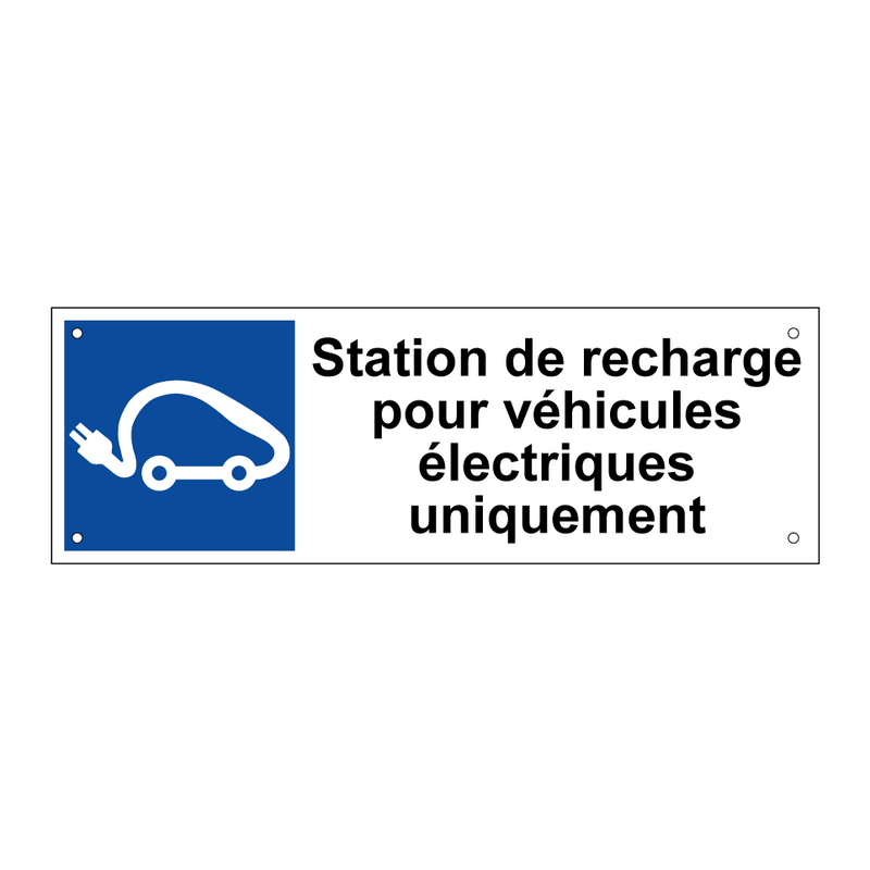 Station de recharge pour véhicules électriques uniquement