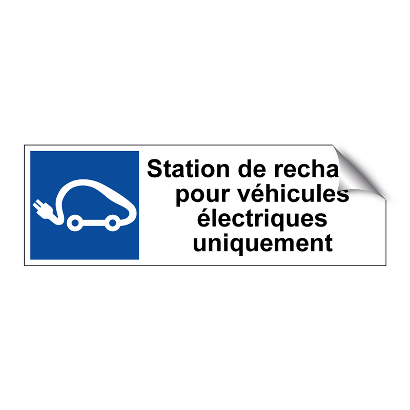 Station de recharge pour véhicules électriques uniquement