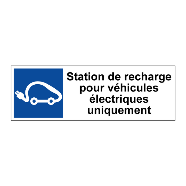 Station de recharge pour véhicules électriques uniquement