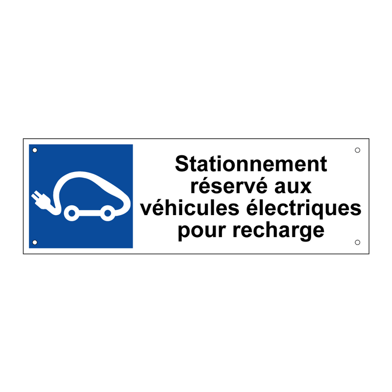 Stationnement réservé aux véhicules électriques pour recharge
