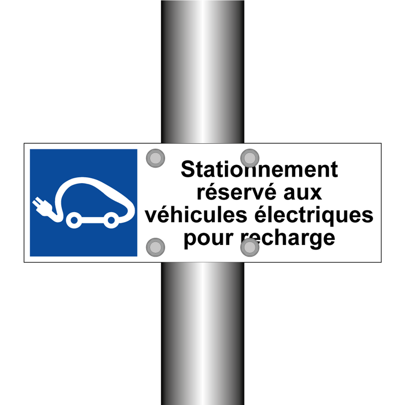 Stationnement réservé aux véhicules électriques pour recharge