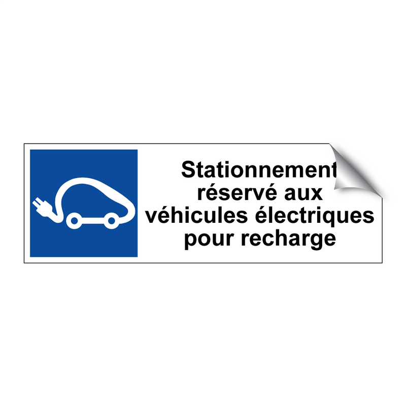 Stationnement réservé aux véhicules électriques pour recharge
