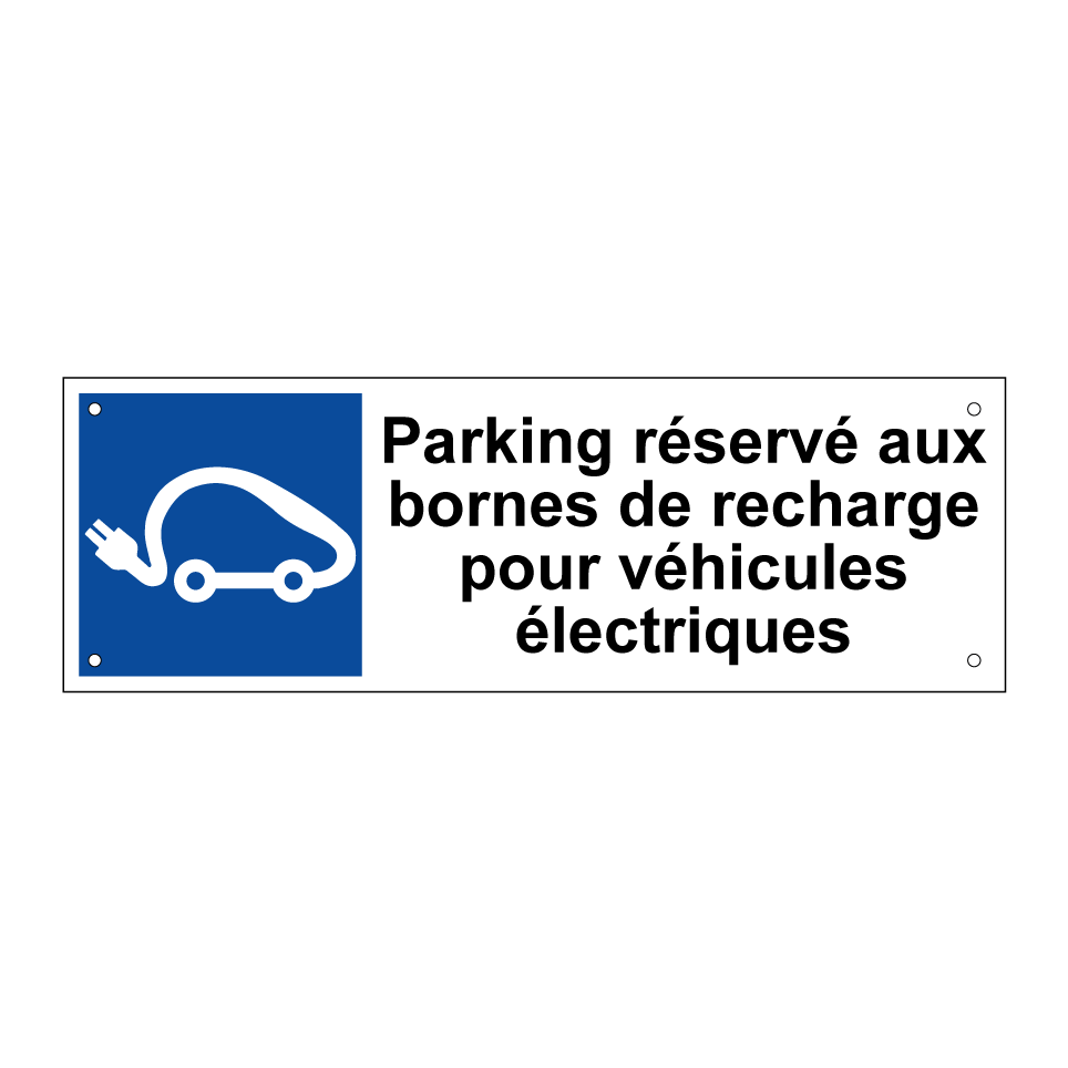 Parking réservé aux bornes de recharge pour véhicules électriques