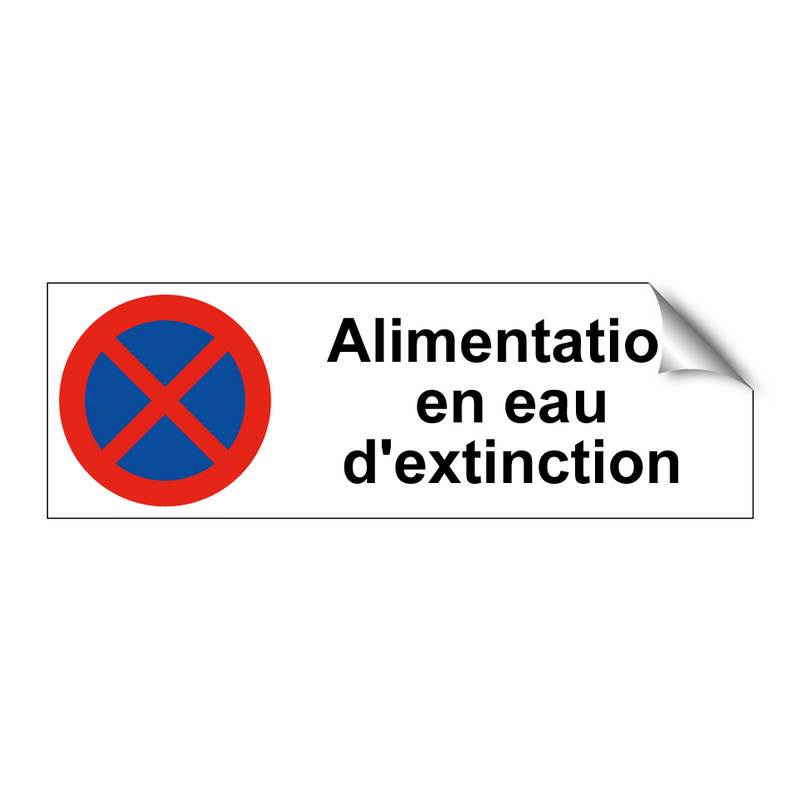 Alimentation en eau d'extinction