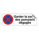 Garder la sortie des pompiers dégagée