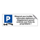 Réservé aux invités. Les véhicules stationnés illégalement seront enlevés aux frais du propriétaire !