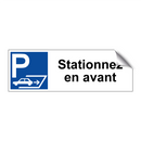 Stationnez en avant