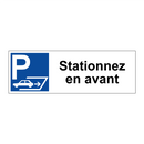 Stationnez en avant