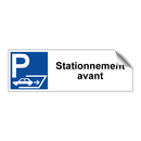 Stationnement avant