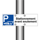Stationnement avant seulement