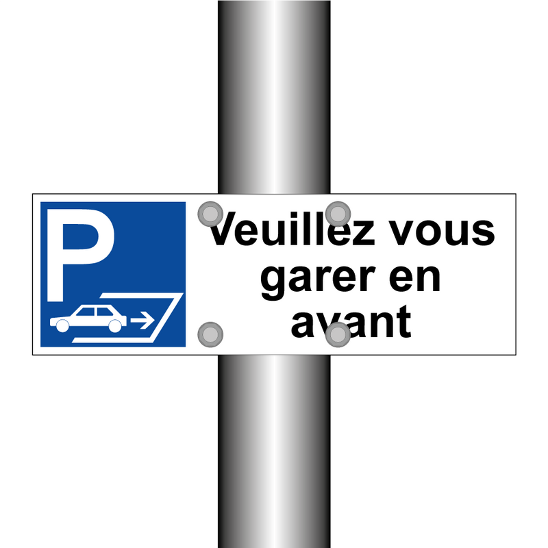 Veuillez vous garer en avant