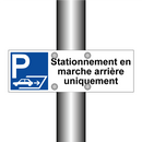 Stationnement en marche arrière uniquement