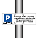 Réservé aux locataires. Les véhicules stationnés illégalement seront enlevés à vos frais !