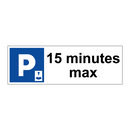 15 minutes max