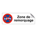 Zone de remorquage