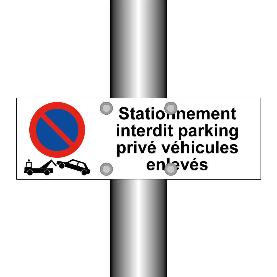 Stationnement interdit parking privé véhicules enlevés
