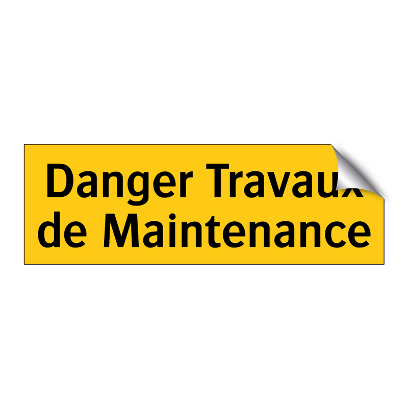 Danger Travaux de Maintenance
