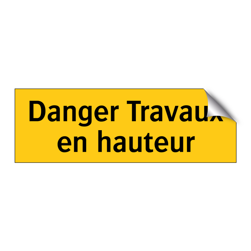 Danger Travaux en hauteur