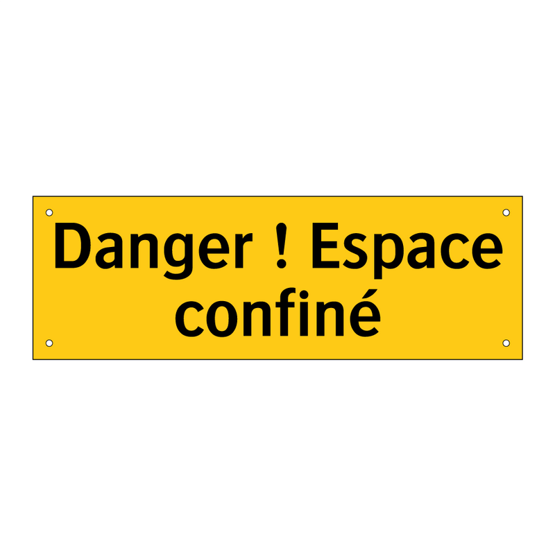 Danger ! Espace confiné