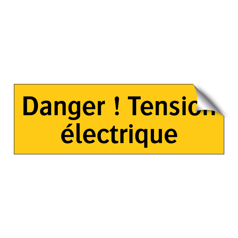 Danger ! Tension électrique