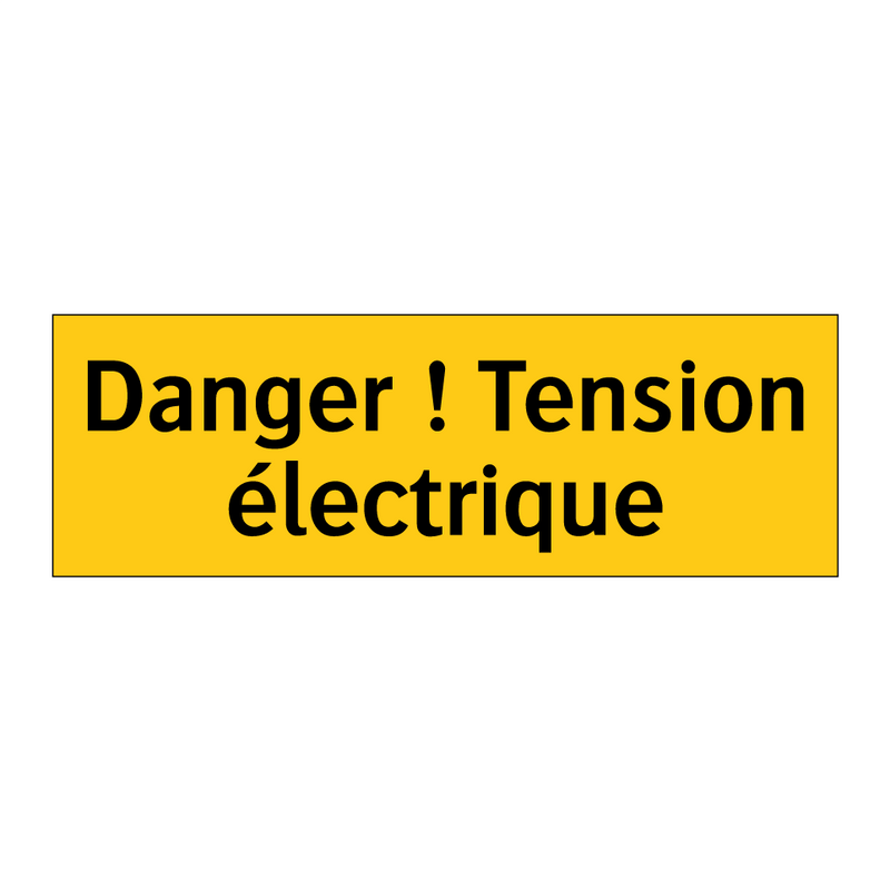 Danger ! Tension électrique