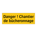 Danger ! Chantier de bûcheronnage