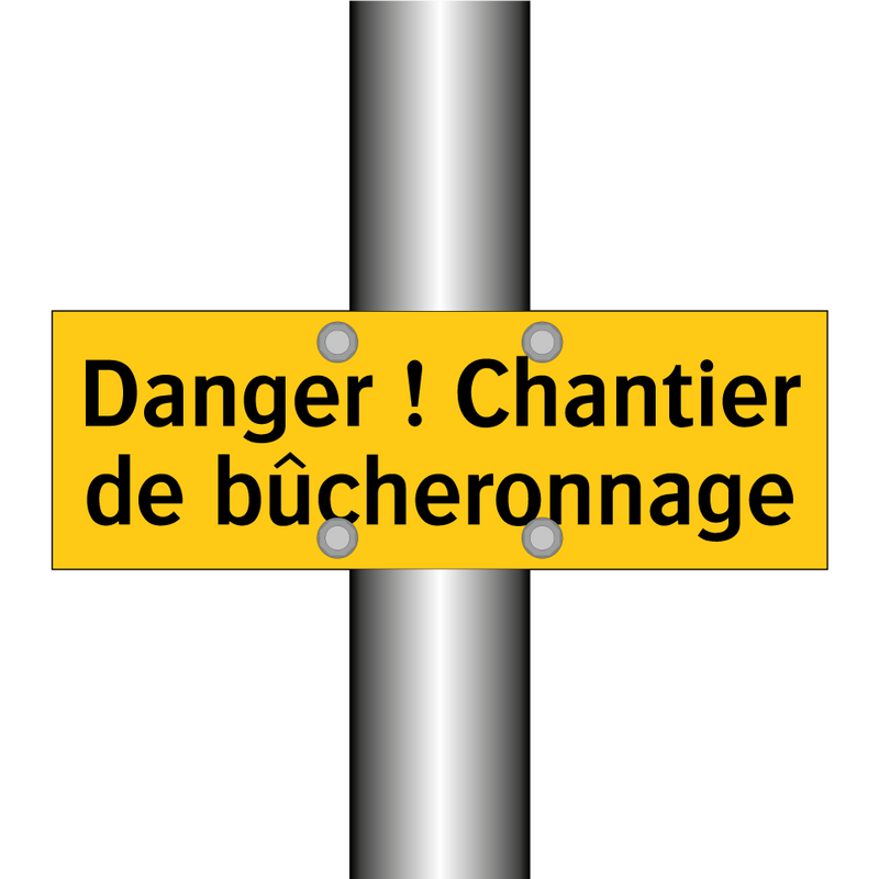 Danger ! Chantier de bûcheronnage