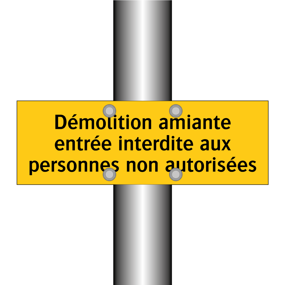 Démolition amiante entrée interdite aux personnes non autorisées