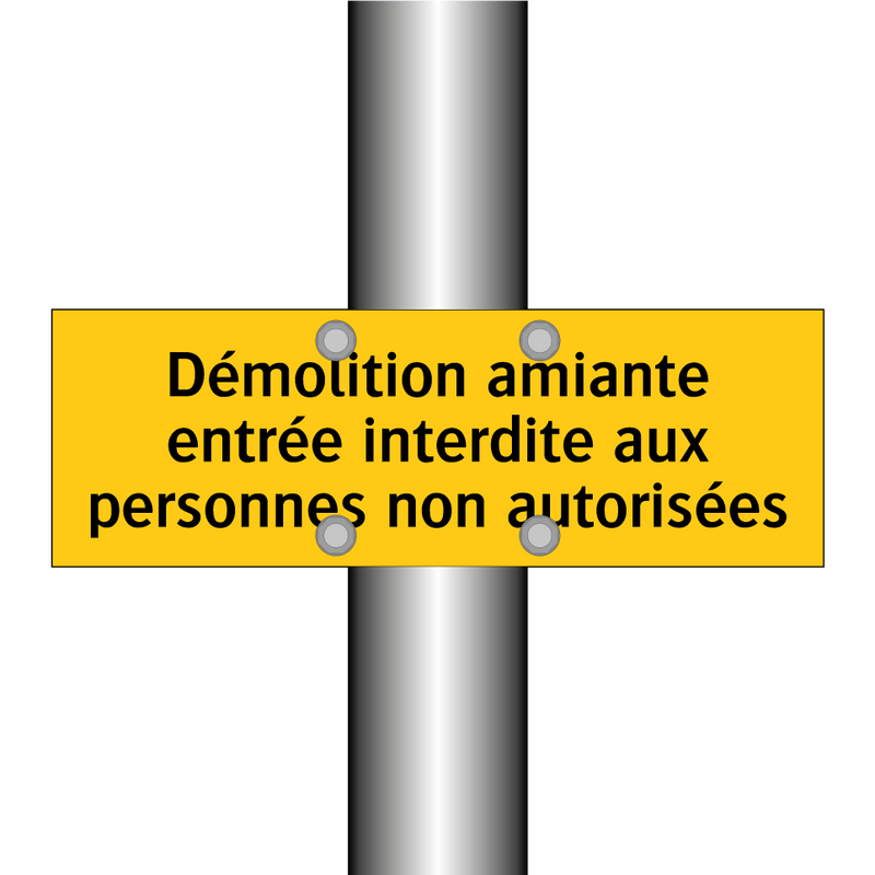 Démolition amiante entrée interdite aux personnes non autorisées