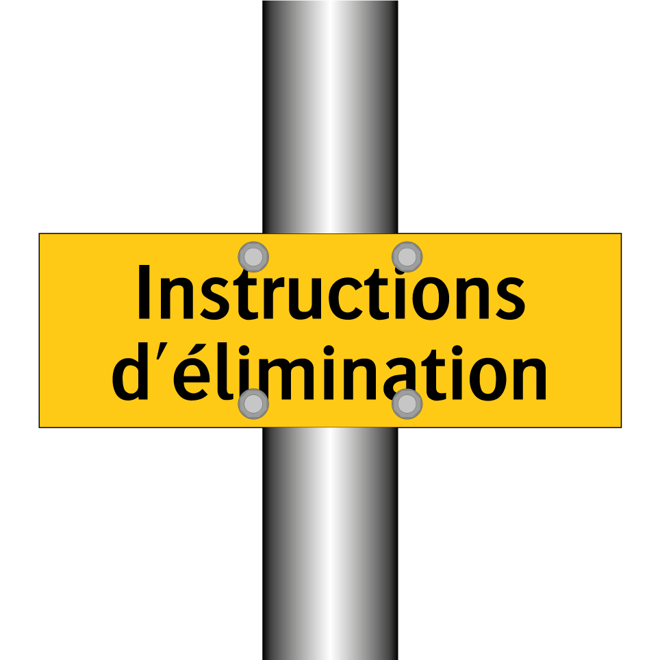 Instructions d'élimination