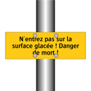 N'entrez pas sur la surface glacée ! Danger de mort !