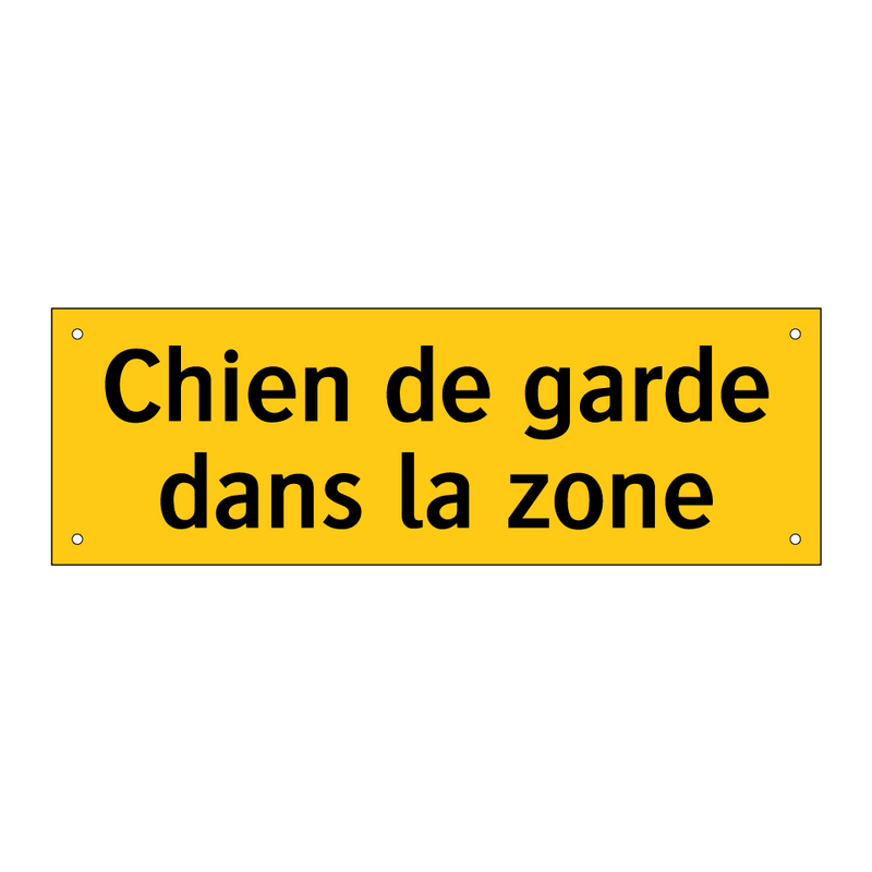 Chien de garde dans la zone