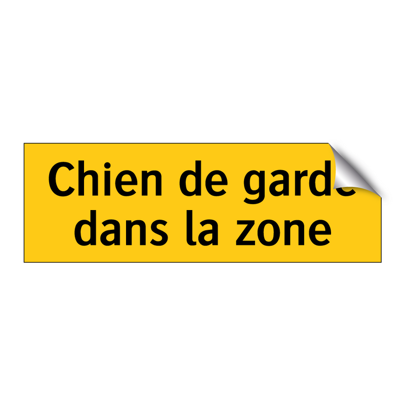 Chien de garde dans la zone