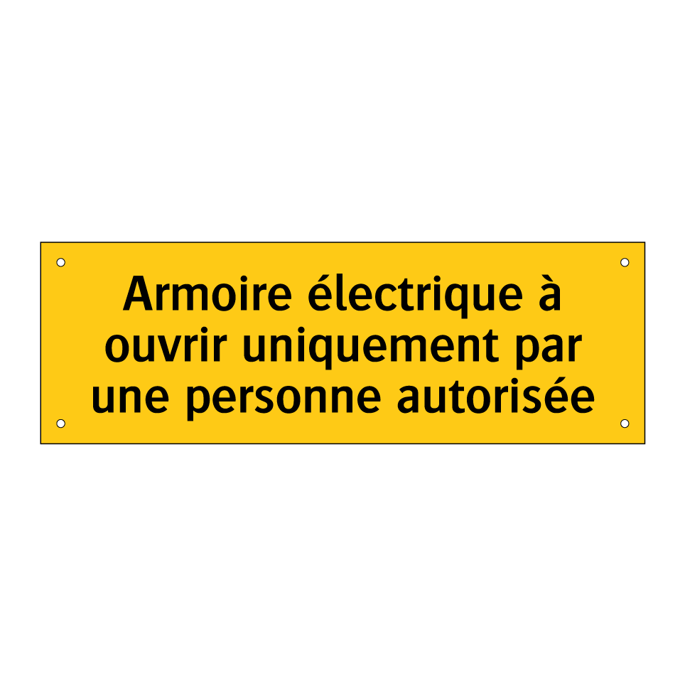 Armoire électrique à ouvrir uniquement par une personne autorisée