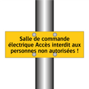 Salle de commande électrique Accès interdit aux personnes non autorisées !
