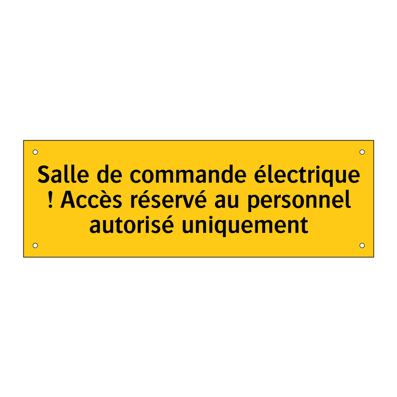 Salle de commande électrique ! Accès réservé au personnel autorisé uniquement